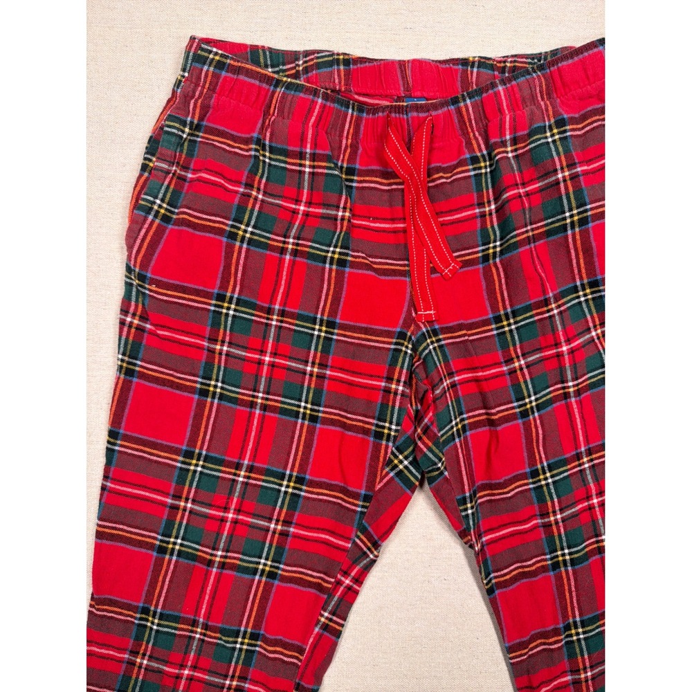 Old Navy Red Plaid Flannel Pajama Pants Women Large Holiday Tartan Cotton Lounge